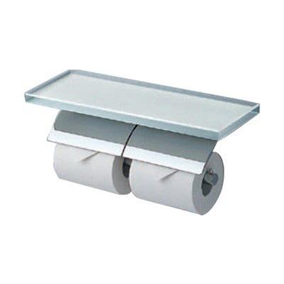 棚付二連紙巻器 めっきタイプ 芯棒固定タイプ <YH63GWS>