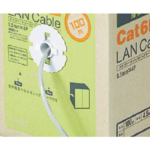 エレコム EURoHS指令準拠LANケーブル100mリール巻ライトグレー LD-CT6/LG100/RS