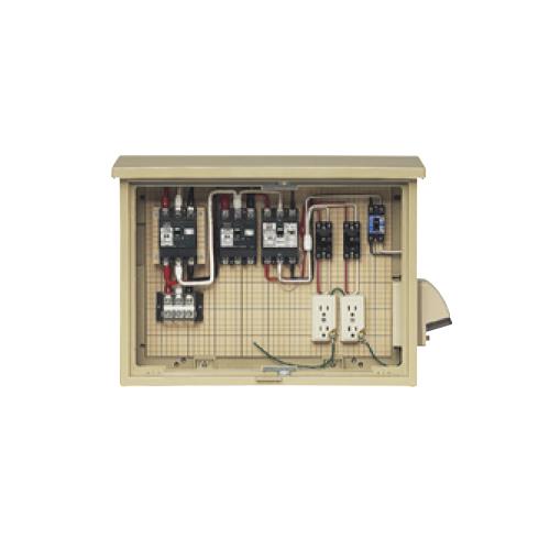 屋外電力用仮設ボックス(主、中継回路・末端路用) <16A-M2CV6TB>