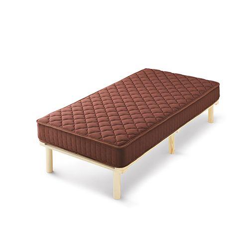 脚付きコイルマットレス ブラウン