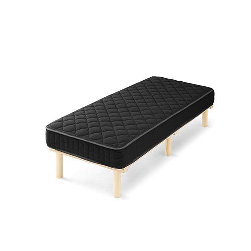 脚付きコイルマットレス ブラック