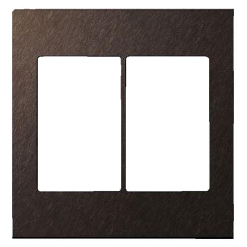 アドバンスシリーズ エクストラメタルスイッチプレート 2連用 バイブレーション仕上げ ブラウン