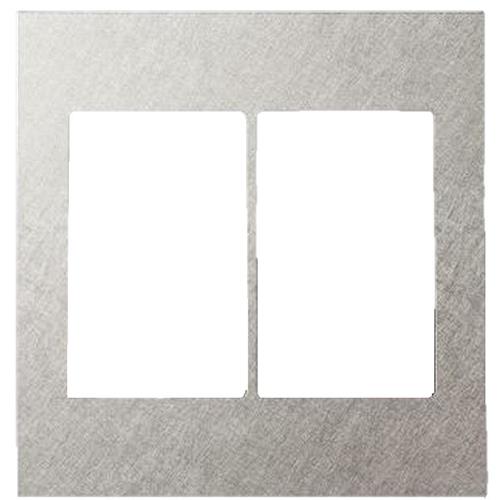 アドバンスシリーズ エクストラメタルスイッチプレート 2連用 バイブレーション仕上げ シルバー