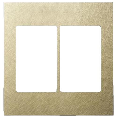 アドバンスシリーズ エクストラメタルスイッチプレート 2連用 バイブレーション仕上げ ゴールド
