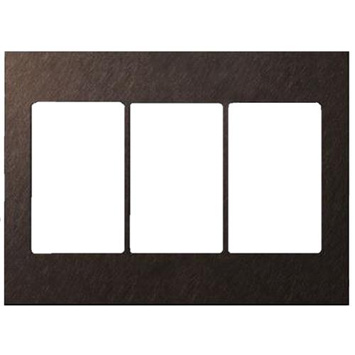 アドバンスシリーズ エクストラメタルスイッチプレート 3連用 バイブレーション仕上げ ブラウン