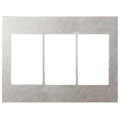 アドバンスシリーズ エクストラメタルスイッチプレート 3連用 バイブレーション仕上げ シルバー