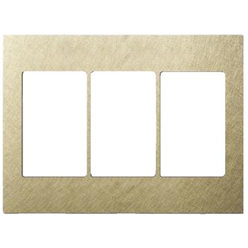 アドバンスシリーズ エクストラメタルスイッチプレート 3連用 バイブレーション仕上げ ゴールド