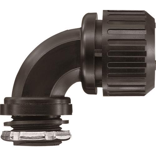 SANKEI サンフレキROBO付属品 90°形コネクタ(ノックアウト接続用) 黒色