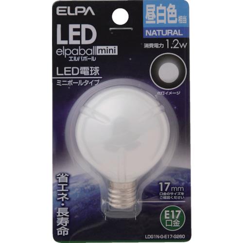 ELPA 電球(LED) LED電球G50形E17 明るさ55lm 昼白色相当 LDG1N-G-E17-G260