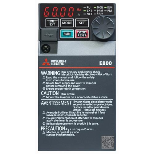 【台数限定】最小クラスの高性能インバータ FREQROL-E800シリーズ 三相200V