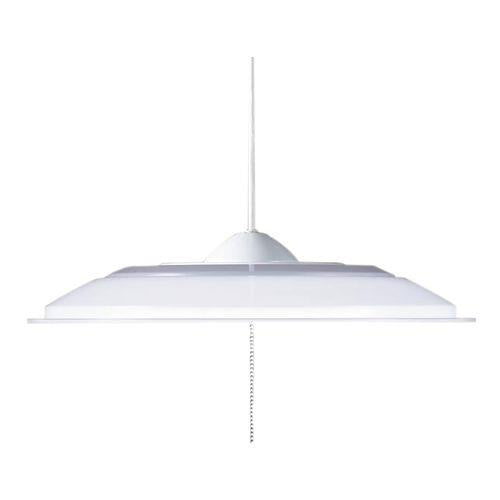 天井吊下型LED ペンダントライト プルスイッチ付 プラスチックセード 下面開放型 ~8畳 昼光色