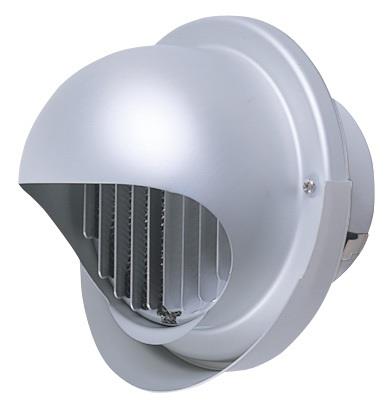 アルミ製丸形フード 防虫網・ギャラリ付