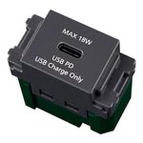 埋込充電用USBコンセント(USB-C) 1ポート1コモジュール – 電材部品.com