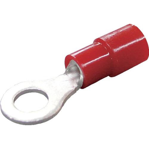 ニチフ 環境配慮形絶縁被覆付丸形端子R形(100個入)より線0.3~1.65外寸8mmスタッド径5.3mm