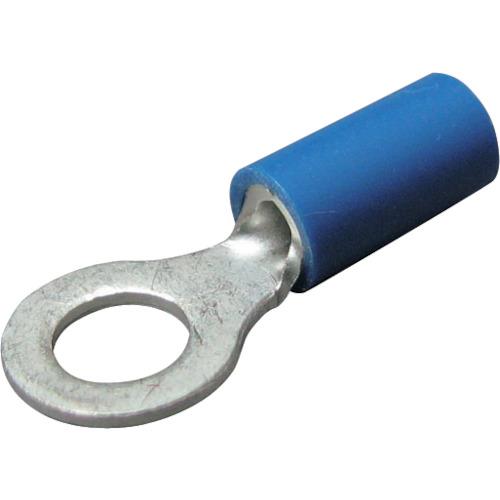 ニチフ 絶縁被覆付圧着端子 R形(100P)外寸9.5mmスタッド径5.3mm