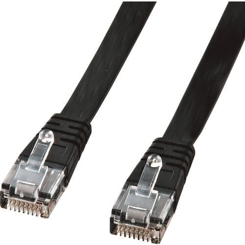 SANWA UTPエンハンスドカテゴリ5より線フラットケーブル(ブラック・2m)