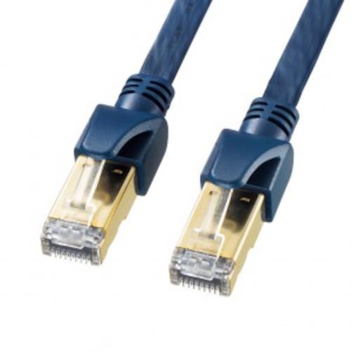 SANWA カテゴリ6Aハンダ産業用フラットLANケーブル