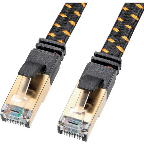 SANWA カテゴリ8メッシュフラットLANケーブル