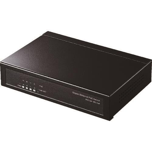 SANWA ギガビット対応 薄型PoEハブ(5ポート)