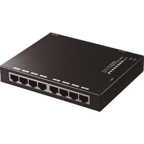 SANWA ギガビット対応 薄型PoEハブ(9ポート)