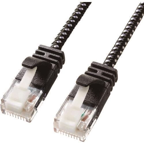 SANWA つめ折れ防止カテゴリ6A細径メッシュLANケーブル