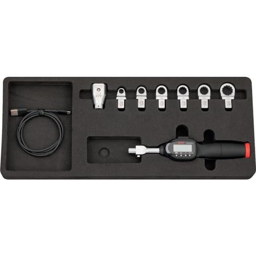 KTC トルクレンチ(デジタル式) デジラチェType rechargeable(充電式)めがね交換ヘッドセット 8~40N・m