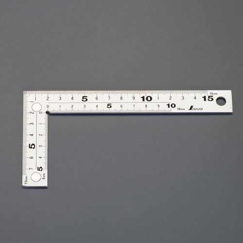 75x150mm 厚手幅広シルバー曲尺