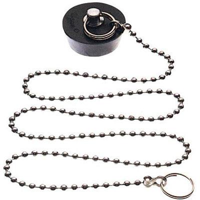 バス用クサリ付ゴム栓