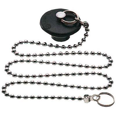 バス用W式クサリ付ゴム栓