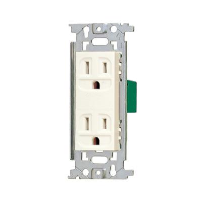 フルカラー 埋込ダブルコンセント(接地極付) <WN1512K>