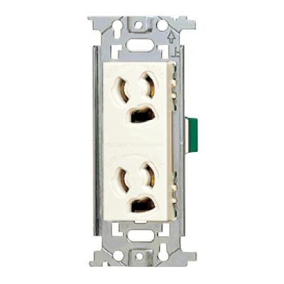 フルカラー 埋込抜け止めコンセント(接地極付) <WN1162>