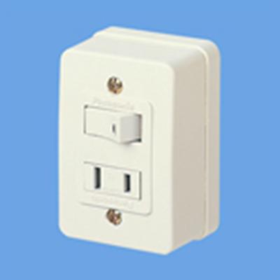 角型タンブラスイッチ コンセント付(片切) <WS3901W>