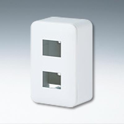 コスモシリーズ 露出増設ボックス(コンセント2個用) <WVC7002W>