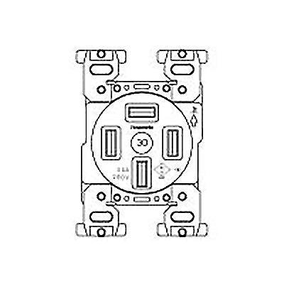 埋込コンセント(接地3P30A) <WF1430BK>