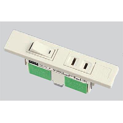 家具用ミニスイッチ付コンセント(白) <WF2049W>