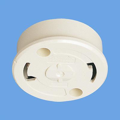 丸型フル引掛シーリング送り端子なし(ミルキーホワイト) <WG5015W>