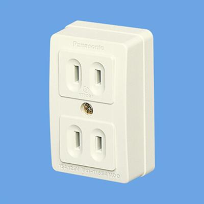 露出コンセント(2P)ダブルコンセント <WK1021W10>