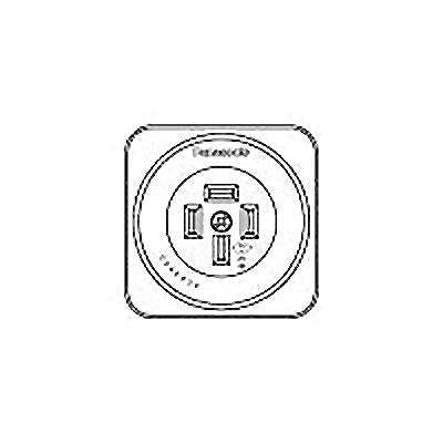 露出コンセント(接地3P30A)ブラック <WK1430>