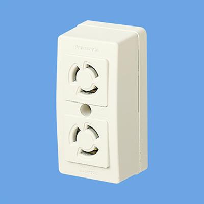 接地2P15A引掛埋込ダブルコンセント(ミルキーホワイト) <WK2312W>