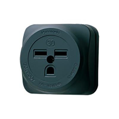 露出コンセント(接地2P)ブラック <WK3630>