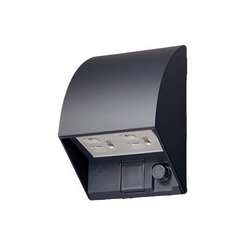 スマート接地防水ダブルコンセント2個口(アースターミナル付)ブラック <WK4602BK>