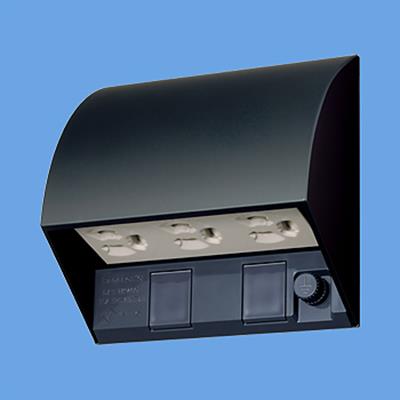 スマート接地防水トリプルコンセント(ブラック) <WK4603B>