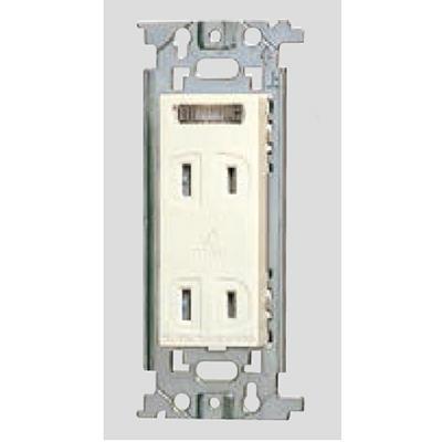 埋込ほたるダブルコンセント(扉付) <WN13525>