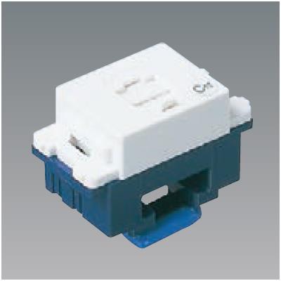 埋込C付テレホンモジュラジャック(6極2心)ホワイト <WN4623WK>