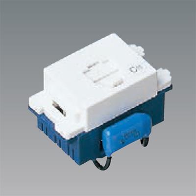 コスモシリーズワイド21 埋込C付テレホンモジュラジャック(6極4心)ホワイト <WN4624WK>