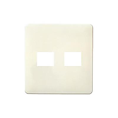 フルカラーモダンプレート2個用/1個+1個用(標準プレート)ミルキーホワイト <WN6072W>