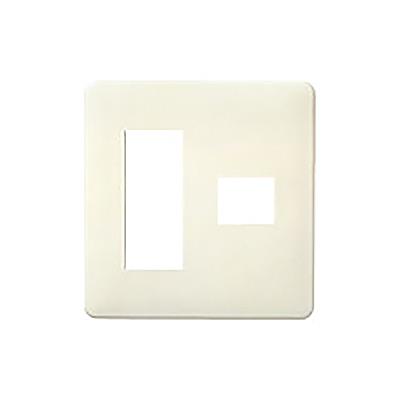 フルカラーモダンプレート4個用/3個+1個用(標準プレート)ミルキーホワイト <WN6074W10>