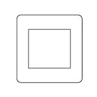 フルカラーモダンプレート2連接穴(連接穴プレート)ミルキーホワイト <WN8400W>