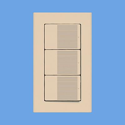 埋込スイッチ表示なしハンドルネームなし(トリプル)ベージュ <WT3003F>