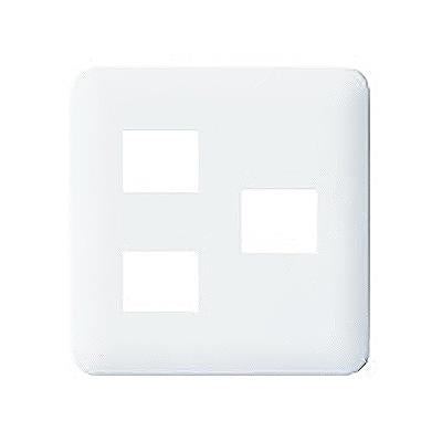 コスモシリーズワイド21 コンセントプレートラウンド(2連用/3個用・2個+1個用)ホワイト <WTF7073W>